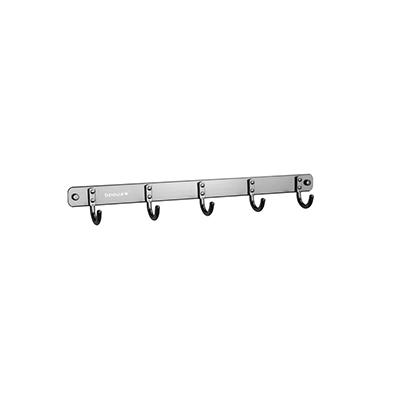 China Modern Aluminum Bathroom Hanger Coat Robe Wall Mounted Heavy Duty Hat Clothes Towel Rack Hooks for sale