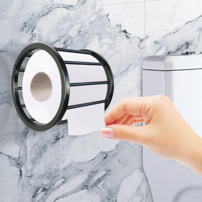 China Modern New Design Black Aluminum Wire Bathroom Paper Holder for sale