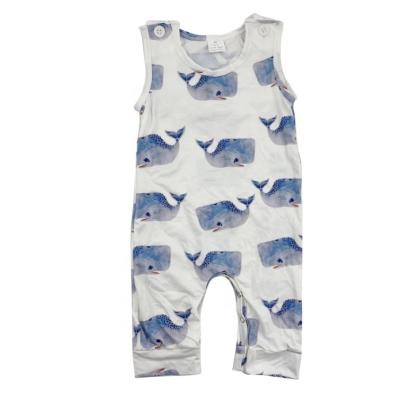 China The latest boutique milk winter baby shark onesie comfortable print silk onesie climbing clothes RTS wholesale boutique children's wear for sale