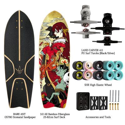 China 32 Inch SM Surfskate Carver Rare Ant 5.0 Adult Bamboo Swing Cruiser Surfing Skateboard for sale