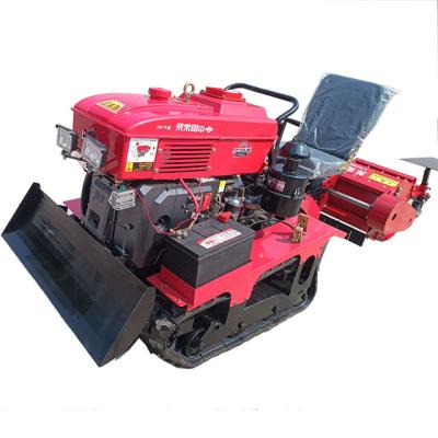 China Farms Wheel Tractor Chain Ring Method Two Crawler Tractor Wheel Plowing Machine 80 Hp Wheel Riding Tillage Machine for sale