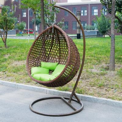 China Woven Wicker Extended Thick Round Cushion Egg Chair Garden Swing Seat Strong Swing Chair Patio Rattan Manufacturers Direct Selling for sale