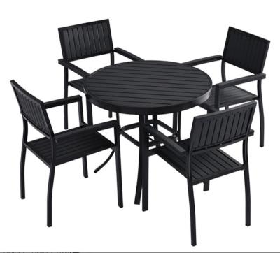 China Modern Outdoor Round Table Set Restaurant Dining Table Sets Outside Outdoor Wooden Picnic Table And Chair Set for sale