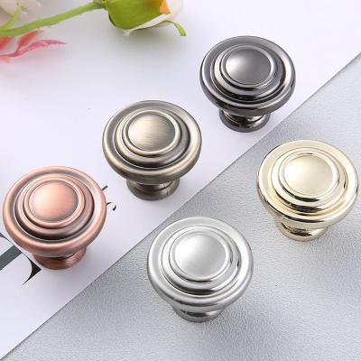 China European and American style single handle - satin zinc alloy brass round cabinet handle, modern cabinet handle for sale