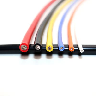 China Silica Gel Conduction Electrical Black Red Flexible Cable Soft Heat Insulated Wire 8 10 14 16 18 20 22 24 26 28 30 A.W.G. for sale