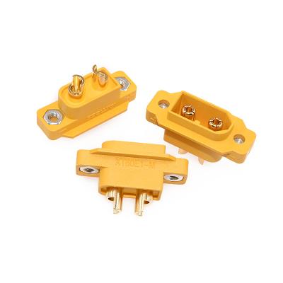 China PCB Mass XT60E1-M Model Multicopter Yellow Mountable Male Connector For RC Fixed Panel DIY Spare XT60E1-M Plug for sale