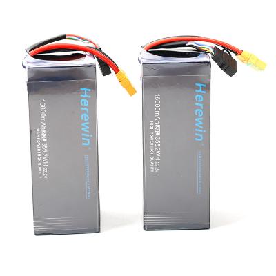 China Hot Sale 6s 16000mah Drone Herewin Lithium Ion Rc Lipo Battery Cell 12s 22000 Mah For Drone for sale