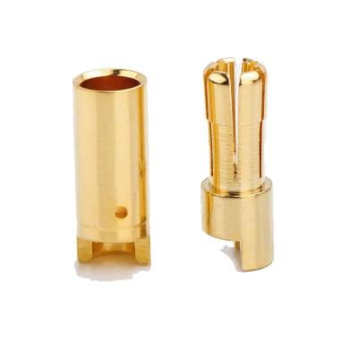 China audio & Video Mass 5.5mm Banana Plug Resistor 80A Plating Thickness 24K Gold Pattern Motor Connection Gold Electrical Regulator Plug for sale