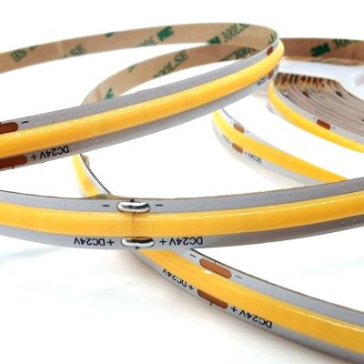 China Super Strip DC12V 24V 150, 480leds COB LED Decoration Brightness Flexible COB LED Strip Dotless for sale