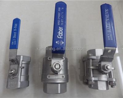 China General Standard 1pc Hole Threaded 1000 PSI Ball Valve for sale