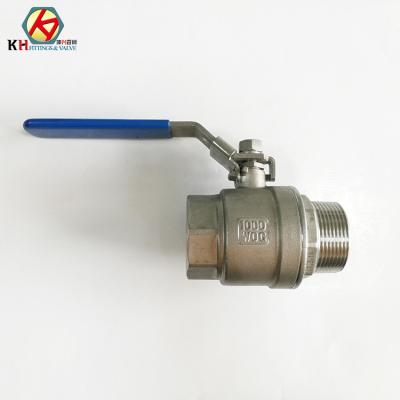 China 304 Stainless Steel Ball Valve 2 PC Assembly Reduction for sale