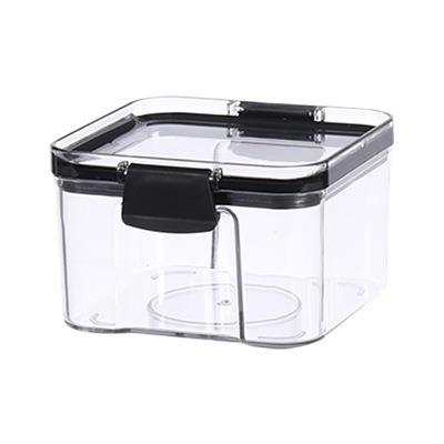 China Transparent Sealed Cover Square Box Box Kitchen Cereal Storage Tank Snacks Fruit Dry Fresh-keeping Storage Tank for sale