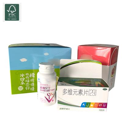 China Hot Selling Paper Package Box Customized Printing Luxury Small Medicine Storage Box Packaging for sale