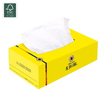 China Biodegradable Factory Wholesale Custom Towel Box Logo Paper Box Packaging Hotel Small Tissue Box for sale