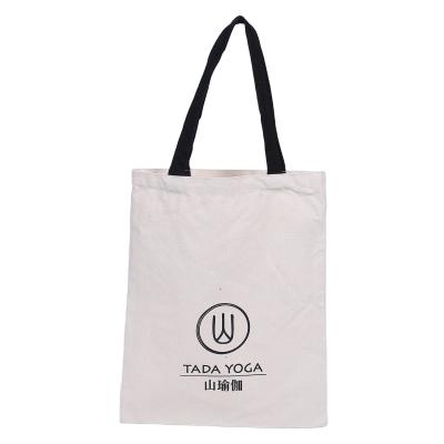 China Promotional Advertising Custom Handled Printed Logo Cotton Canvas Tote Shopping Bag Canvas Make Up Bag for sale