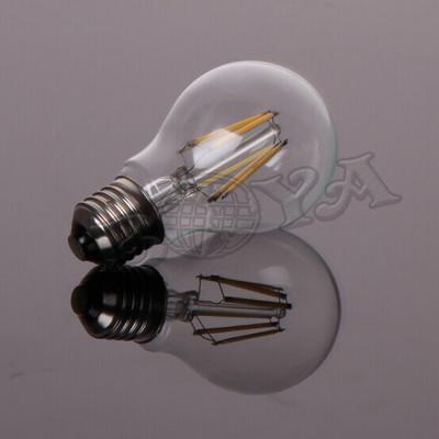 China Warm White GU10 / B22 360 degree Ra80 Led Filament Lamp 6W With Glass Housing for sale