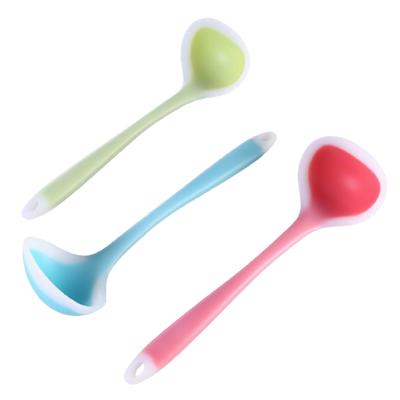 China Amazon Viable Success Kitchen Tools Instruments Kitchen Nonstick Utensil Set Large Silicone Soup Pocket Soup Spoon for sale