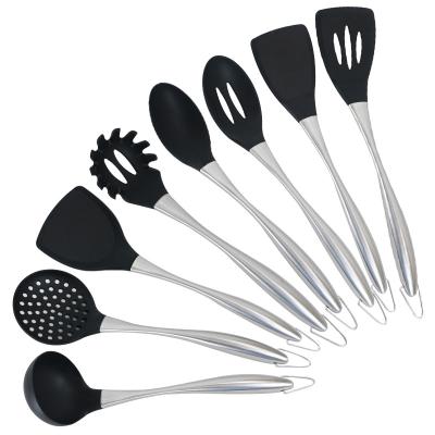 China 8 Pieces Durable Kitchen Tools Tools Stainless Steel Handle Nonstick Kitchen Utensil Set Cooking Tools for sale