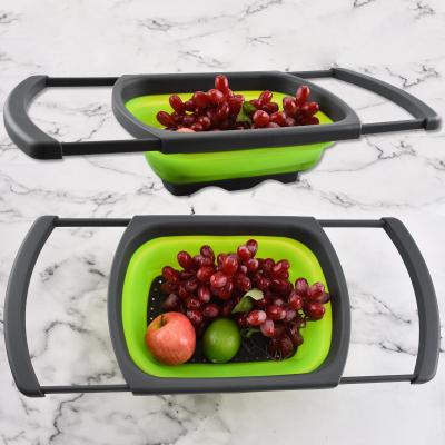 China Viable Qualified Manufacturers collapsible and expandable wholesale collander/vegetable strainer basket for sale