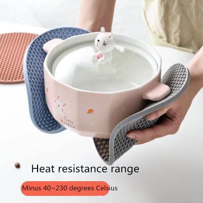 China Sustainable Rubber Kitchen Pot Coaster Mat Sets Dining Non-Slip Bowl Silicone Cup Pad Place Mat Table Mat for sale