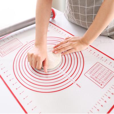 China Large Non-slip Silicone Baking Tools Silicone Pastry Mat With Measurement Viable Silicon For Dough Rolling Mat Silicon Baking Mat for sale