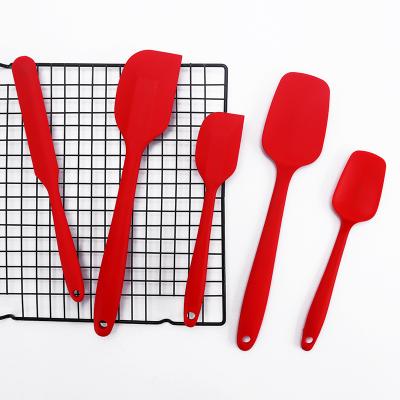 China Viable Nonstick Heat Resistant Spatulas Turner For Cooking Baking Mixing Tools Silicone Spatula Baking Set for sale