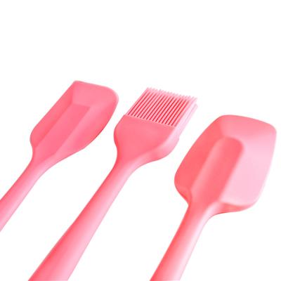 China Viable Kitchen Turner For Cooking Baking Mixing Tools Silicone Spatula Set Cake Nonstick Heat Resistant Baking Spatula for sale