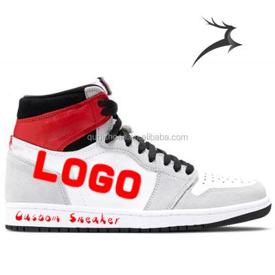 China Cushioning Custom Brand Shoes Nieliedlys Retro Air Genuine Leather Men's OG 1 High-Low Running Basketball Shoes Jordoneliedlys for sale