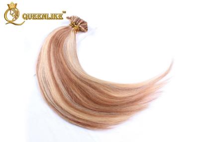 China Salon Natural Straight Malaysian U Tip Hair Extensions Piano Color for sale