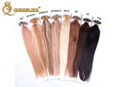 China Colored Straight Pro Bonded U Tip Hair Extensions Peruvian Human Hair Weave for sale