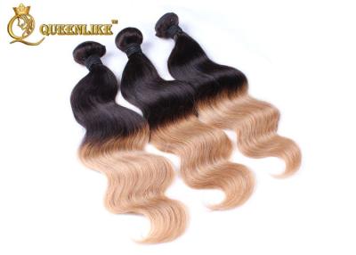 China OEM / ODM Multi Colored European Human Hair Black To Brown Ombre Hair Extensions for sale