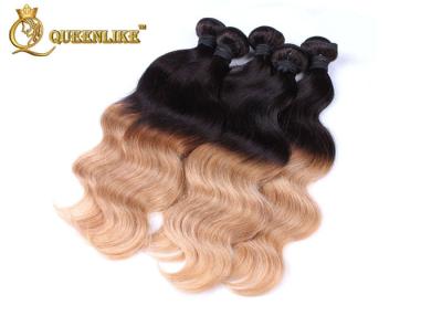 China Indian Body Wave Virgin Hair Black To Brown Ombre Hair Extensions For Sexy Lady for sale