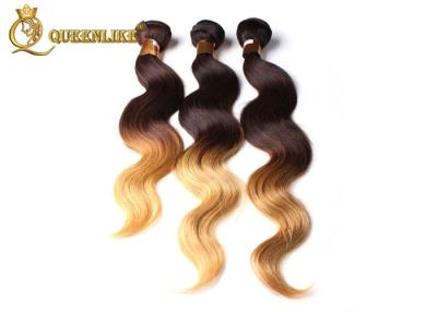 China Two Tone Colored Body Wave Remy Human Hair Extensions Double Wefted Human Hair for sale