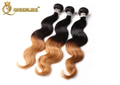 China 100% Unprocessed Black To Brown Two Tone Ombre Hair Extensions Body wave for sale