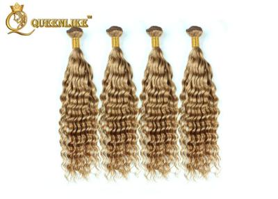 China Golden Blonde 100% Real Virgin Human Hair Extensions Deep Wave Wefts for sale