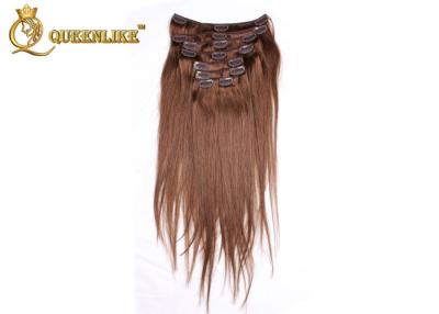 China Beauty Brown #6 Clip In Hair Extension Weave For Sexy Lady SGS for sale