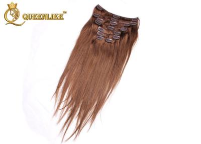 China Beauty Dream Girl Light Brown Hair Extensions Clip In Virgin Hair for sale