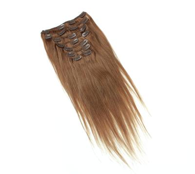 China Straight Clip In 100% Unprocessed Virgin Human Hair 16 Inch - 24 Inch Hair Extensions for sale