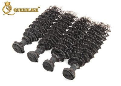 China Nice Touch Feeling Double Weft Deep Wave Indian Human Hair Weave Soft And Smooth for sale