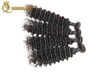 China 3pcs / Lot Deep Wave Remy Human Hair Extensions Temple Raw Unprocessed for sale