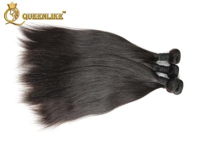 China Armadura sin procesar del pelo recto del color 1b de la Virgen de las extensiones suaves y lisas del cabello humano en venta