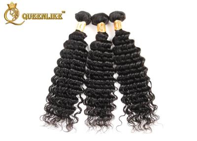 China Soft Clean And Healthy Natural Black Color Raw Indian Deep Wave Human Hair Extensions for sale