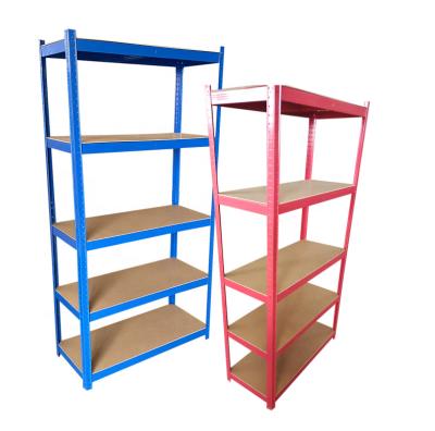 China Heavy Duty Boltless Metal Storage Tier Corrosion Protection 5 Tier Adjustable Shelving Unit Shelving Rack 180*90*40CM for sale