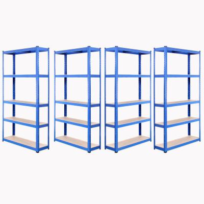 China Industrial Steel Storage Shelving Garage Warehouse Metal Rack Shelving Boltless Storage Stacking Rack Shelves for sale