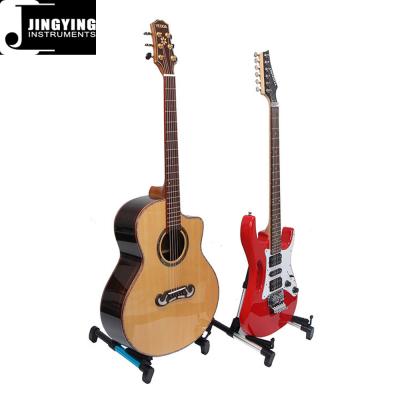 China Wholesale Aluminum Alloy Material Folding Acoustic&Classic&Ukulele Guitar Vertical Guitar Stands for sale