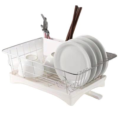 China Durable Metal Mesh Kitchen Utensil Dish Drying Rack 304 Stainless Steel Kitchen Freestanding Dish Rack for sale