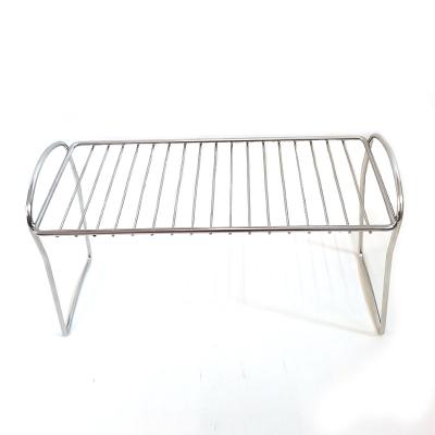 China Durable Stainless Steel Mesh Kitchen Utensil Over Sink Dish Drying Rack Kitchen Freestanding Dish Rack for sale