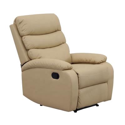 China Single Seat Manual Luxury Leather Manual Living Room Recliner Chair Recliner Sofa for sale