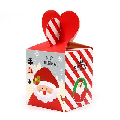 China Recyclable Christmas Eve Creativity Apple Gift Paper Box With Square Christmas Box for sale