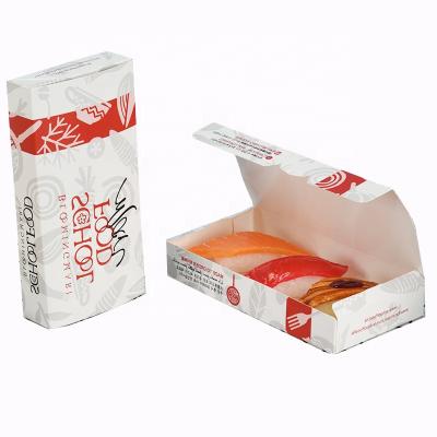 China Disposable Food Grade Paper Folding Disposable Sushi Bread Eggs Tart Packaging Boxes for sale